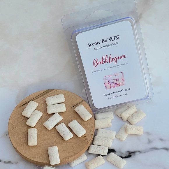 Bubblegum Scented Soy Blend Wax Melts - Picture 3 of 3